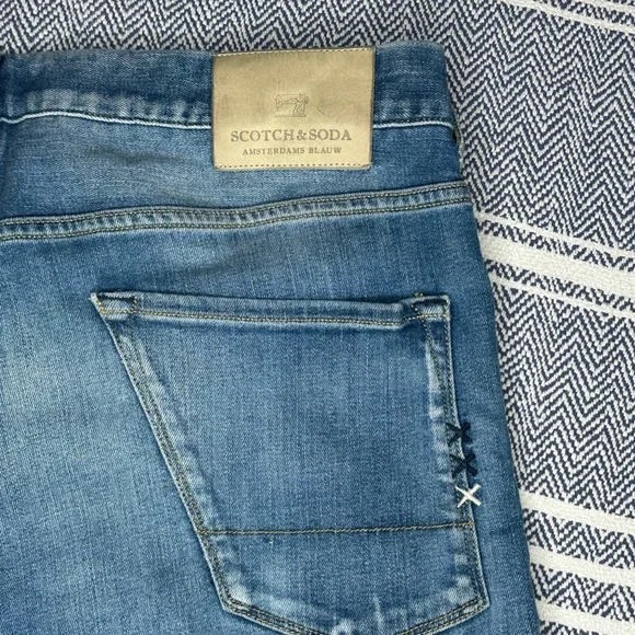 Scotch & Soda Blue Slim Men Jeans - Picture 6 of 8